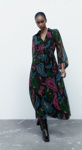 Zara printed dress