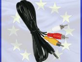 New 3.5 mm Male Jack to 3 x Male RCA Cinch Phono Cable Audio Video Adapter #76