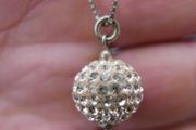 925 Sterling Silver drop Pendant and Necklace L-8,5" 3,1g