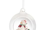 Galway Irish Crystal Skiing Snowman Hanging Ornament