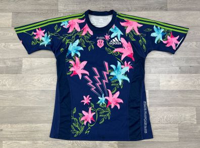 Vintage 2010 Adidas Stade Francais Paris Rugby Jersey Shirt Mens XXL Player Fit