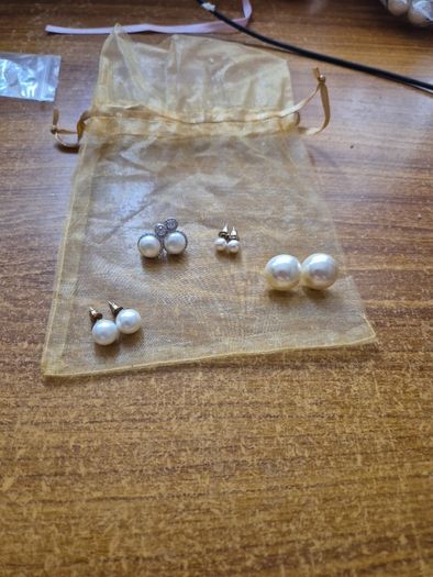 Genuine pearl earrings