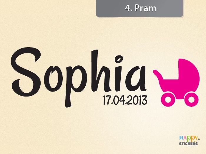 Personalized Name Wall Sticker For Girls / Vinyl Decal (Free Shipping)