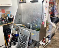 Large Stainless Steel Washout Booth