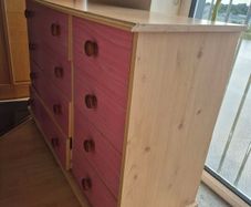 Chest of Drawers Pink & Pine