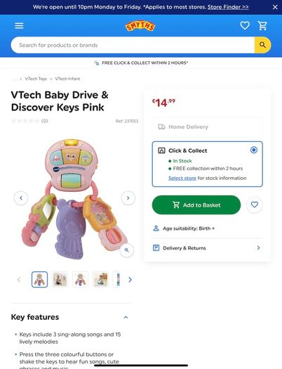VTech Drive and discover Baby keys