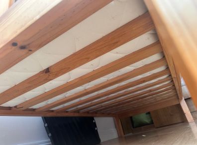 Solid pine bed frame single