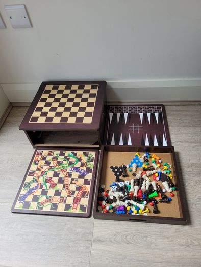 Wooden Multi-Game Board Set