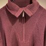 Burgundy Jumper with Neck Zip Oversized Size Large BNWT Image 3