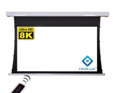 Tab-tensioned motorized 100 inch projector screen
