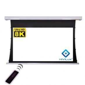 Tab-tensioned motorized 100 inch projector screen