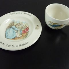 Peter Rabbit tea cup and plate