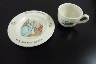 Peter Rabbit tea cup and plate