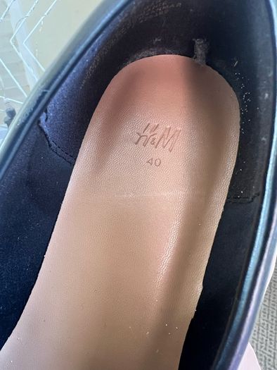 Black loafer shoes