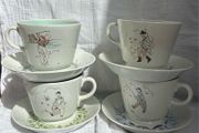 MCM Arabia Finland Breakfast Cups and Saucers Hobby Series