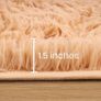 Fluffy Bedroom Rug Beige Large Area Rugs 160 by 230 cm for Living Room Lounge Plush Carpet Modern Soft Shaggy Pile Faux Fur Rug for Home Image 2