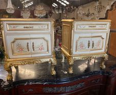 Pair of old hand painted lockers in good condition