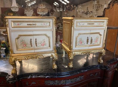 Pair of old hand painted lockers in good condition