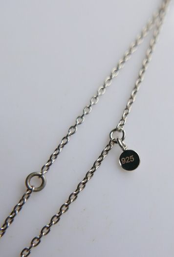 Vintage Sterling Silver 925 Long Dangles Charms Necklace  Length 19" - 4,6g