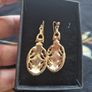 Vintage Golden Earrings with Black Core Image 6