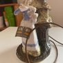 Lamp - Tengra, made in Spain. Girl feeding puppy. Image 2
