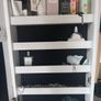 Overview                        white freestanding LED full-length jewelery cabinet mirror Image 9