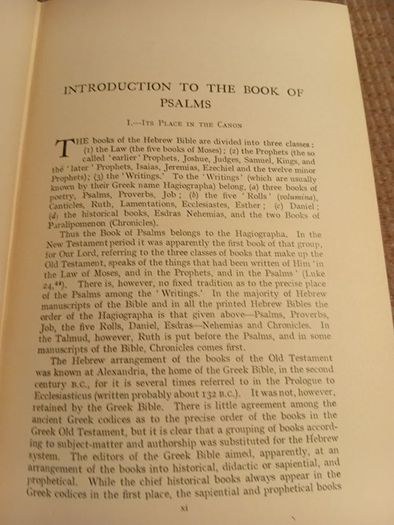 Rare Find 1936 The Psalms. A Sudy of the Vulgate Psalter in the Light of the Hebrew Text. Religious. Vintage.