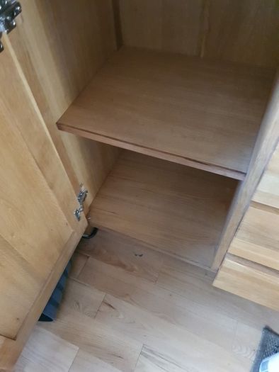Oak Cabinet and mirror for sale