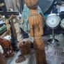 Beautiful Old Large Hand Carved Wooden African Drummer Statue Postage available or Collection Image 5