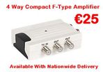 4 Way Compact F-Type Amplifier