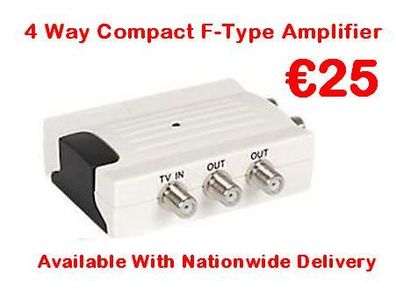 4 Way Compact F-Type Amplifier