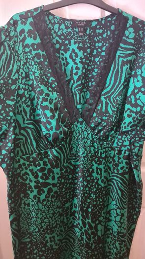 Satin Lace Detail Dress Size Uk 30