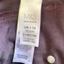 Marks & Spencer Ladies Faux Leather Brown Slender Ankle Grazer Trousers, Jeans. Size 14 Medium. Slight Stretch. In Excellent Condition Image 5