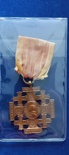 Religious Medals,  Medal, Leo XIII, Journey to Jerusalem, AU