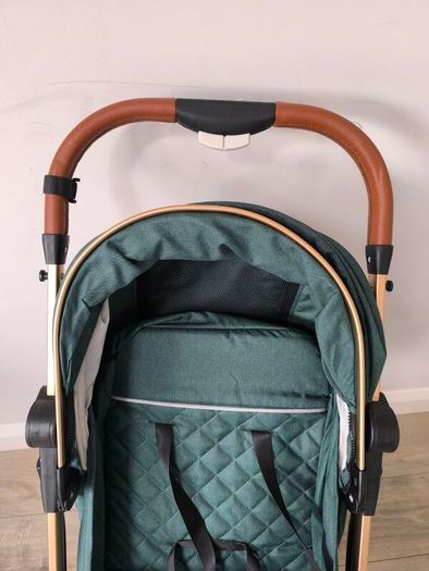 Lejoux travel stroller green and gold