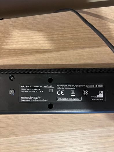 Sony Sound Bar & Sub Woofer