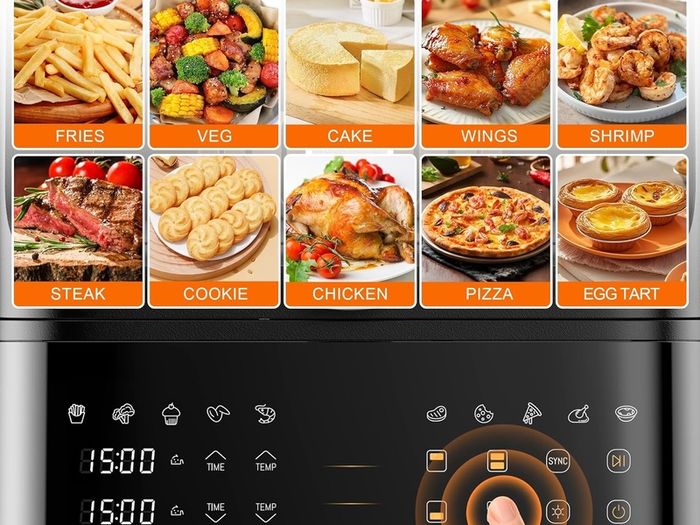 Double Stack Air Fryer, 12L, 2 Drawers With Viewing Window
