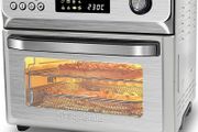 24L Air Fryer Oven With Rotisserie Large XXL Digital Knob 1800W 10 in 1 airfryer Countertop Convection Mini Oven electric and grill, Double-layered Glass Door, Full Accessory Set