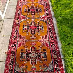 XL Persian Serab Heriz Hand Knotted Runner Rug Carpet