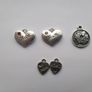 "Best Friends" Paw Print Heart Charm - Pandora Style / Lobster Clasp Image 4