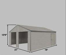 21ft x 19ft steel shed   price drop