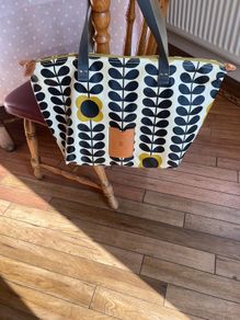 Orla Kiely Matte laminated cotton or oilcloth Tote/shopper bag