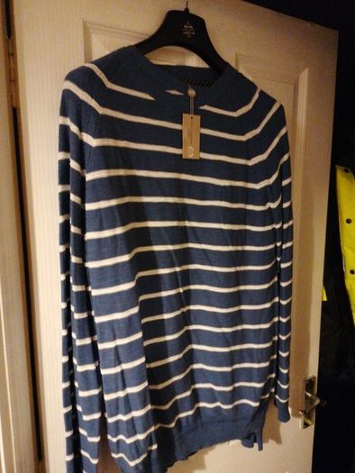 Brand New Denim Crew Stripe Jumper