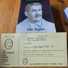 Francis Ledwidge . The Poems Complete. First Edition Review Copy Paperback In Good Condition.  See Photos For Same