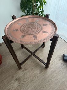 Antique Brass Side Table