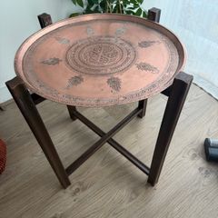 Antique Brass Side Table