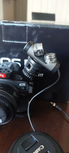 Canon R6 + 50mm + 16mm + dji mic + tascam tm 2x