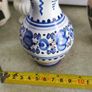 Collection of 4 vintage decorative ceramic pottery vases ,Fuchsia Design bud vase handcrafted ceramic item signed by the artist "Moses" from Cyprus 18.00 e. Wedgwood collection wild strawberry bud vase12.00 E. Vase blue 11 cm blue design Modra majolica sp Image 7