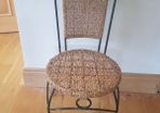 Stunning Design Show Piece Wrought Iron and Rattan Chair