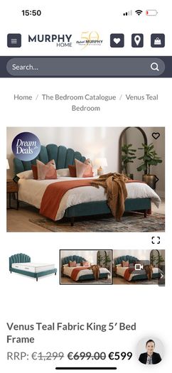 King size bed with brand new mattress